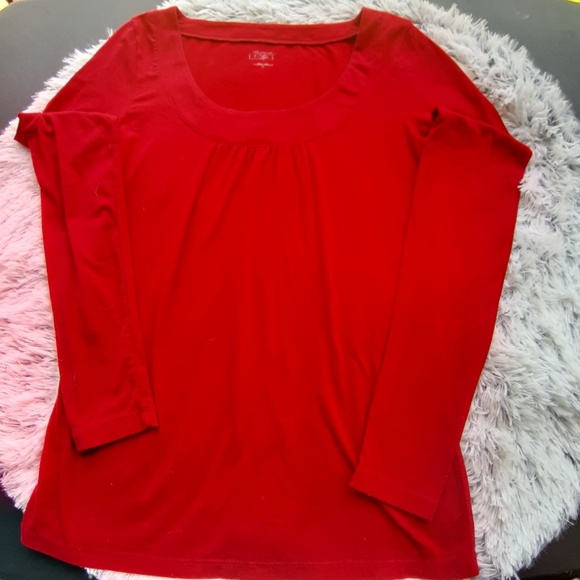 Ann Taylor Loft Red Blouse for Women SZ L - Picture 4 of 8